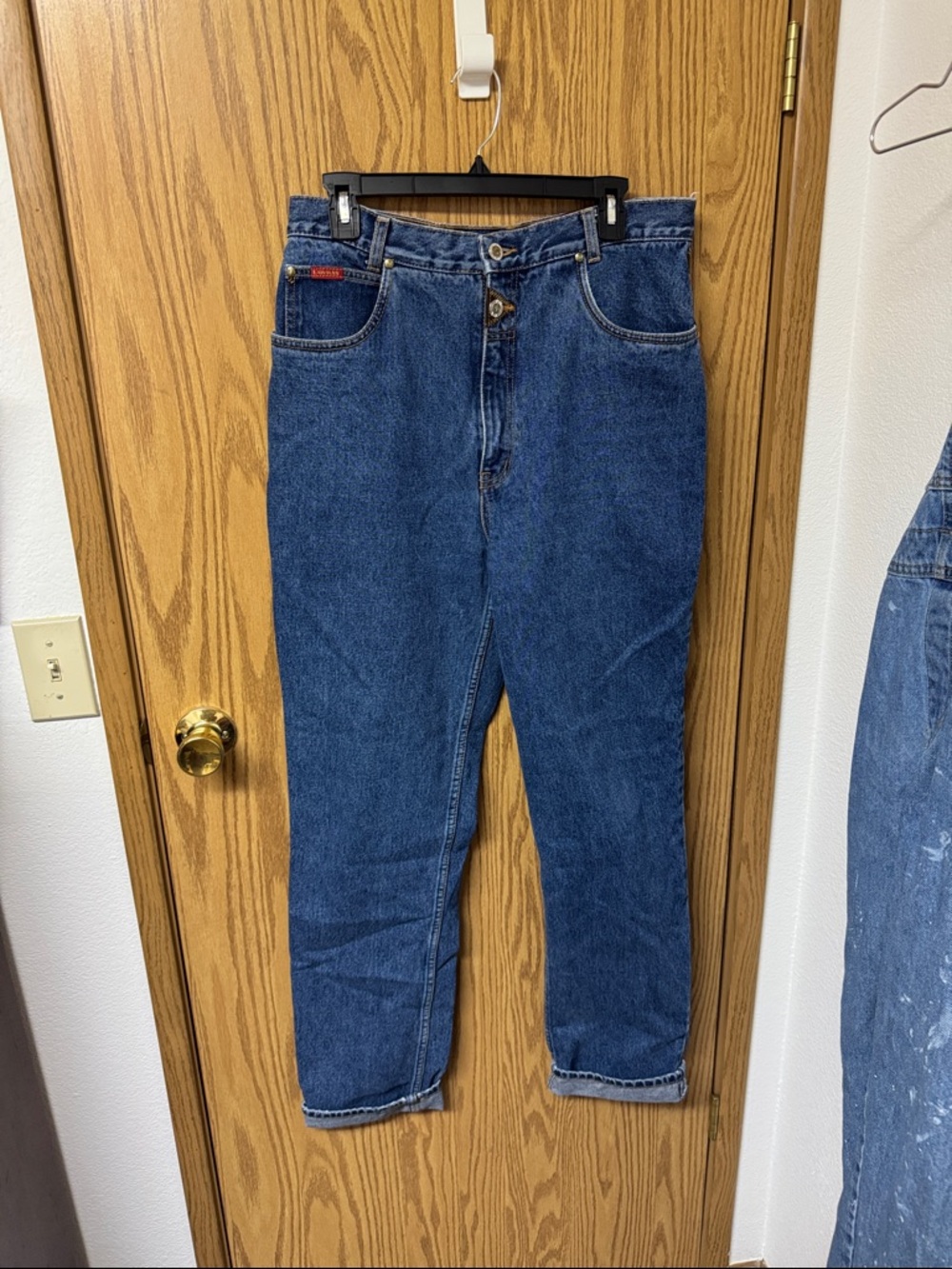 Vintage Lawman Women's Straight-Leg Dark Blue Jeans